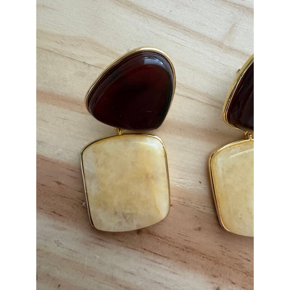 Tuckernuck Butter Yellow and Winetasting Ainsley Earrings - Picture 3 of 6
